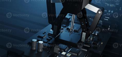 the variety of different types of chips and electronic components on the printed circuit board ...