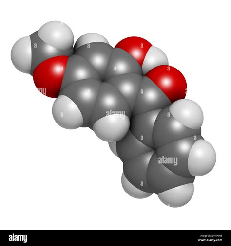 Oxybenzone sunscreen molecule. Controversial, may have hormone effects Stock Photo - Alamy