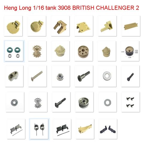 Heng Long 1/16 RC tank 3908 BRITISH CHALLENGER 2 spare parts :Plastic ...