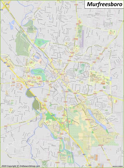 Murfreesboro Map | Tennessee, U.S. | Discover Murfreesboro with ...