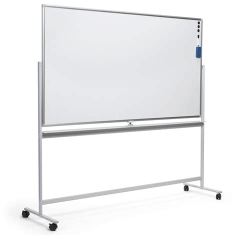 72 x 40 Whiteboard with Wheels, Magnetic, Double-Sided - Silver ...