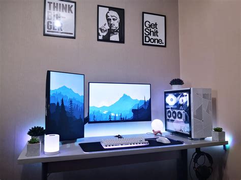 My take on my first budget/minimalist/gaming/WFH setup :) : r/battlestations