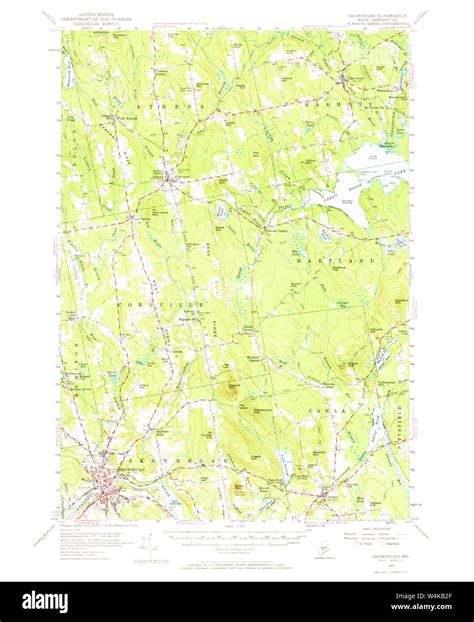 Skowhegan maine map Cut Out Stock Images & Pictures - Alamy