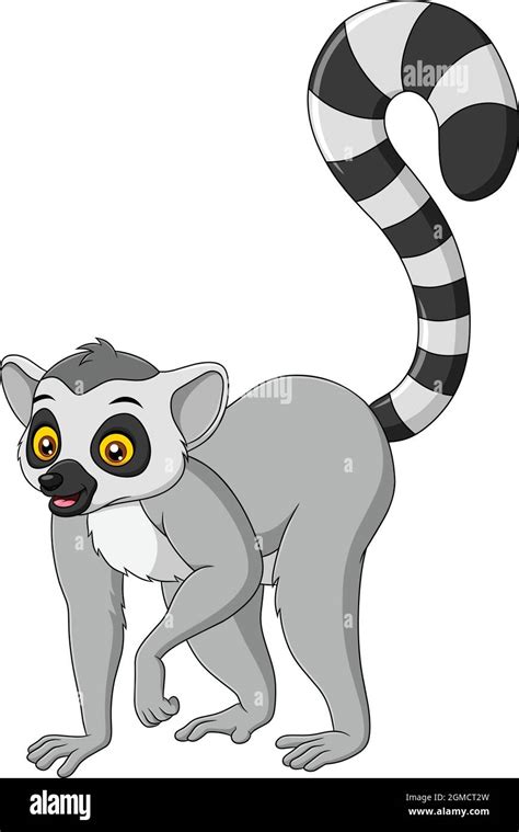 Cute Lemur cartoon vector illustration Stock Vector Image & Art - Alamy