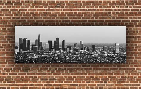 Los Angeles Skyline Canvas Downtown Gallery Wrap Panoramic | Etsy