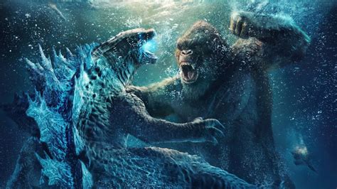 #7.3135, Godzilla vs. Kong, Underwater, Fight, 4K Wallpaper