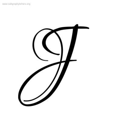 Calligraphy Alphabet Fancy Cursive J Capital - pic-flab