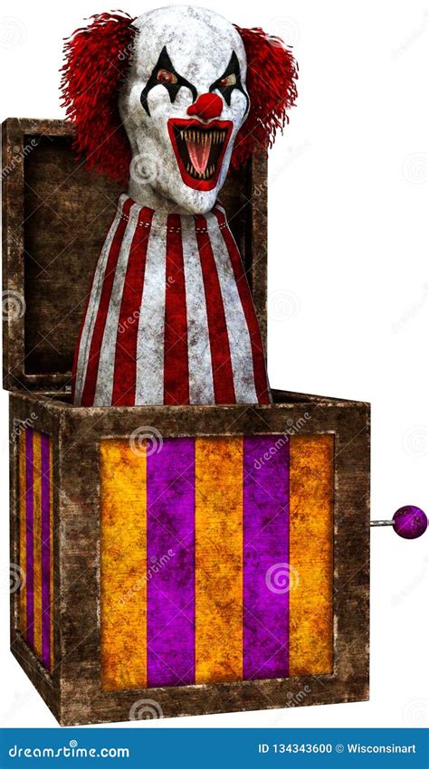 Halloween Jack in the Box Isolated, Evil Stock Photo - Illustration of ...