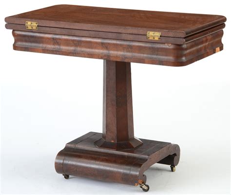 Antique Empire Style Mahogany Flip-Top Game Table | EBTH