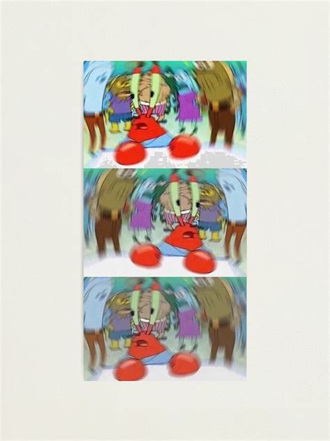 "Blurry Mr Krabs Meme " Photographic Print by fionac013 | Redbubble