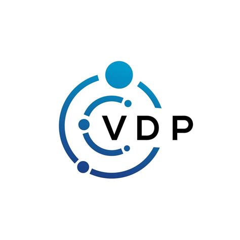 VDP letter technology logo design on white background. VDP creative initials letter IT logo ...