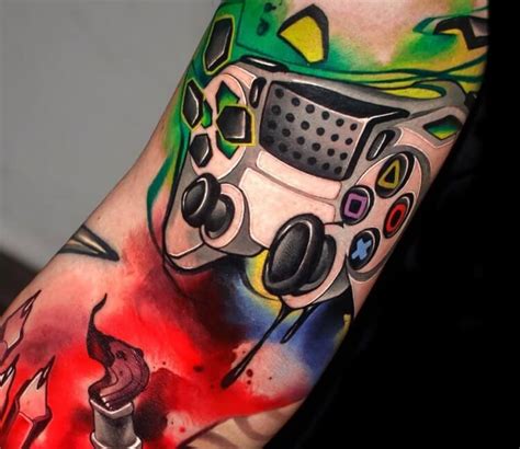 Gamepad tattoo by Uncl Paul Knows | Post 29061