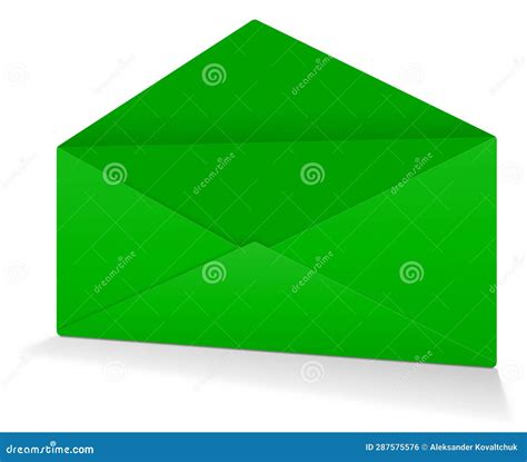 Green Postal Envelope Blank Template for Presentation Layouts and ...