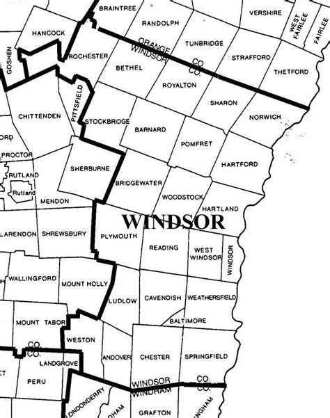 Windsor County Vermont Maps