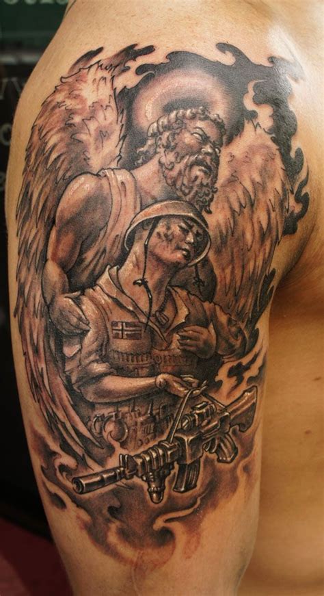 30 best Soldier Angel Tattoos images on Pinterest | Angels tattoo ...