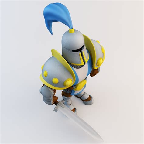 knight character games 3d model