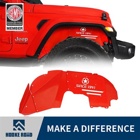 Jeep JL Front Inner Fender Liners for 2018-2021 Jeep Wrangler JL & 20 ...