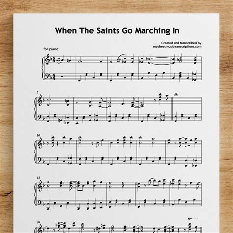 When the Saints Go Marching In • Sheet music pdf