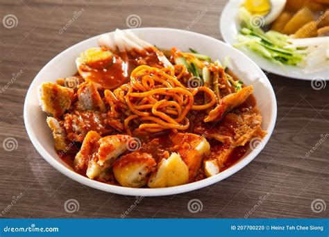 Mee Rojak is Malaysia Indian Food of Noodle with Peanut Sauce Stock ...