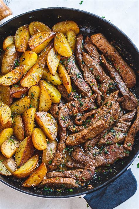 Garlic Butter Steak and Potatoes Skillet – Pan Seared Recipe — Eatwell101