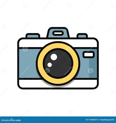 Camera Cartoon Isolated on White Background. Stock Illustration - Illustration of comic ...