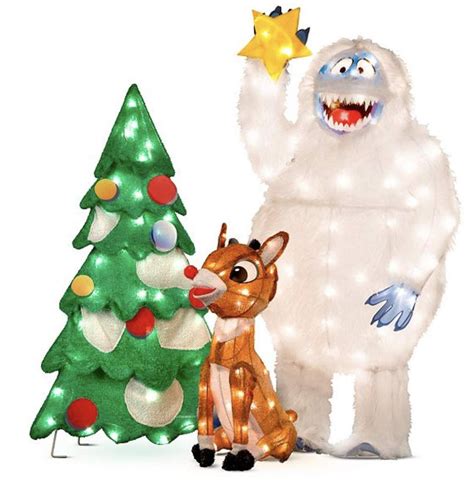 Tis Your Season | 3 pc Set Rudolph and Bumble Animated Outdoor Christmas Decorations