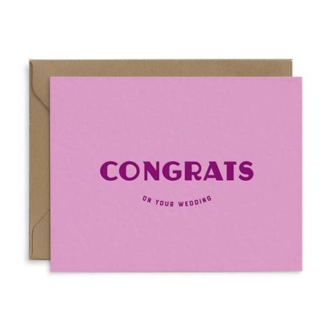 Congrats Wedding Greeting Card - Ruff House Print Shop