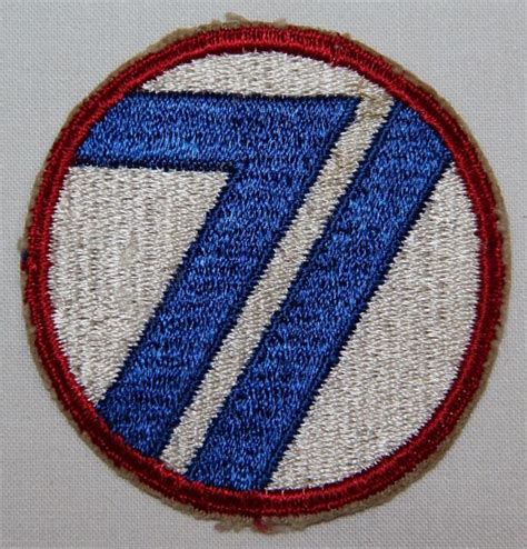 ORIGINAL WWII 71ST INFANTRY DIVISION PATCH, NICE WHITE BACK | eBay