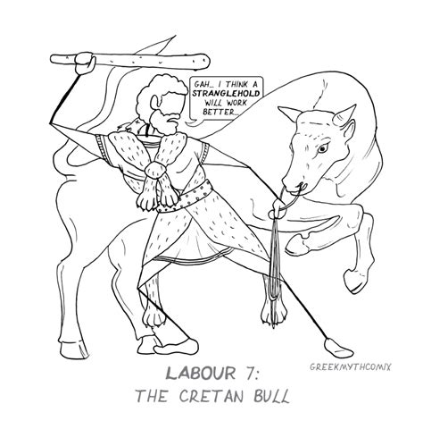 Heracles’ seventh Labour – the Cretan Bull | Greek Myth Comix
