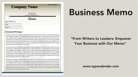 Sample Business Memo Examples