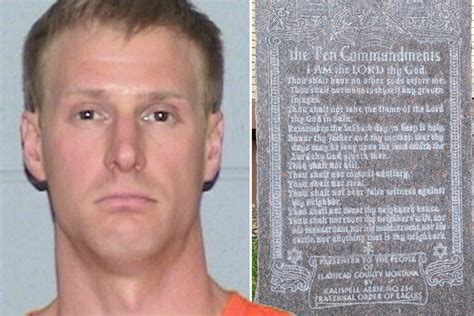 Man, 30, ‘tears down Ten Commandments monument outside courthouse with ...