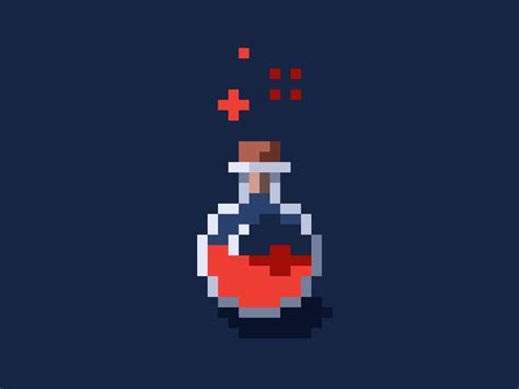 Health Potion by Carson Ford | Pixel art games, Pixel art design, Pixel ...