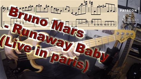 Bruno Mars - Runaway Baby [LIVE LIFT] - with notation and tabs - YouTube