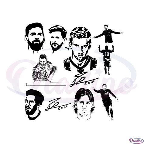 Lionel Messi Soccer Great Off All Times Silhouette Bundle Svg » Oladino