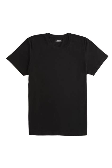 Plain Black Raw Cotton T-Shirt - Barbanera