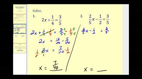 Two Step Equations With Fractions - Tessshebaylo