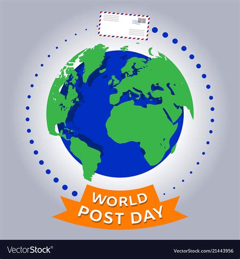 World post day or international postal day Vector Image