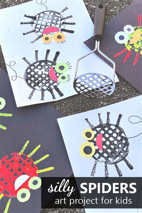 Silly Spider Art Project for Kids: Spider Prints - Fantastic Fun & Learning | Halloween crafts ...