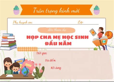 Giấy mời họp phụ huynh