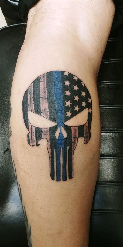 jonfallows:punisher-skull-thin-blue-line