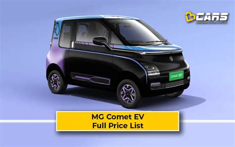 MG Comet EV Full Prices Announced