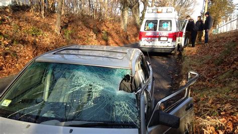 Steel beam flies through car in Sutton crash