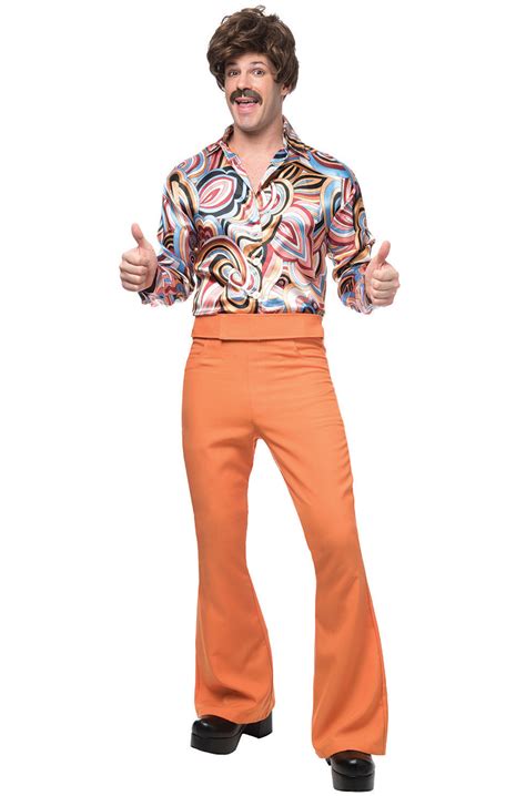 70's Dude Adult Costume (Rust) - PureCostumes.com