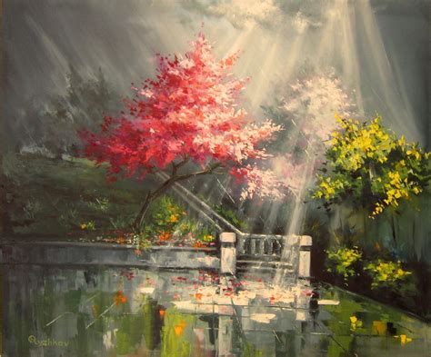 Spring rain Painting by Oleg Ryzhkov - Jose Art Gallery