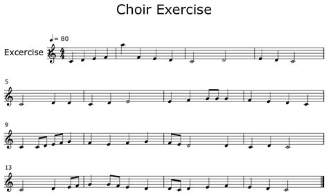 Choir Exercise - Sheet music for Piano