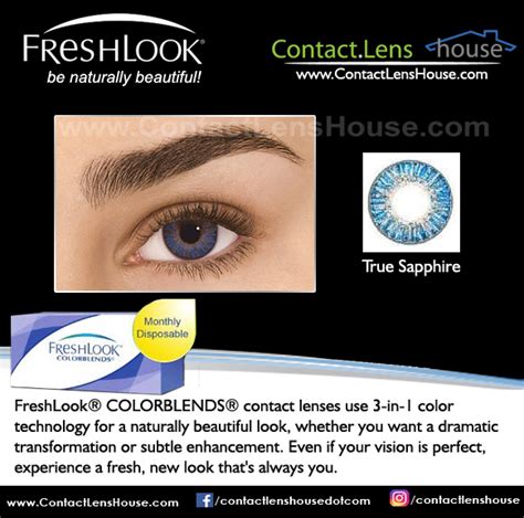 FreshLook ColorBlends True Sapphire contact lenses