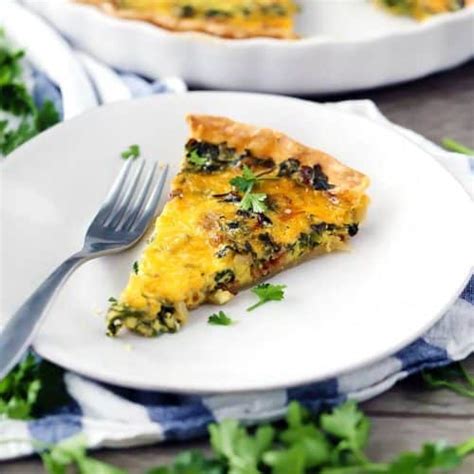 Bacon and Swiss Chard Quiche - Bowl of Delicious