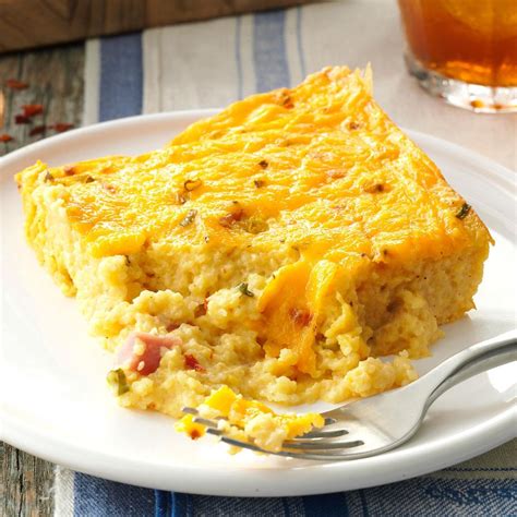 Ham & Cheese Grits Casserole Recipe | Taste of Home