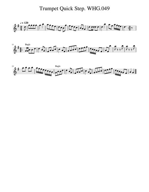 Trumpet Quick Step. WHG.049 - piano tutorial