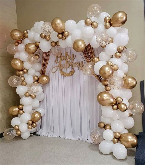 PLAN YOUR PARTY WITH US shared a post on Instagram: “Gold and white backdrop … | Gold birthday ...